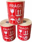 Kit 03 Rolos De Etiqueta Adesiva Selo Frágil 105x75mm 500 unidades
