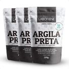 Kit 03 Sachê De Argila Em Pó Preta Laborene 100g Kit 03 Sachê De Argila Em Pó Preta Laborene 100g