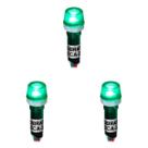 Kit 03 Sinaleiros Iluminado 9mm CCA-24G LED 24Vcc / Vca Sibratec - Verde Kit 03 Sinaleiros Iluminado 9mm CCA-24G LED 24Vcc / Vca Sibratec - Verde