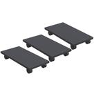 Kit 03 Suportes Para Cpu Com Rodízios Cyber L03 Preto - Lyam Decor