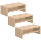 Kit 03 Suportes Para Monitor Stand Home Office Lap 63 Cm L03 Amadeirado - Lyam