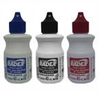 Kit 03 Tinta Para Almofada de Carimbo Alto Rendimento 40ml Radex Kit 03 Tinta Para Almofada de Carimbo Alto Rendimento 40ml Radex