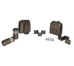 Kit 03 Trinco Completo para Janela de Vidro de Correr 4 Folhas Polímero com Puxador e Capuchinho