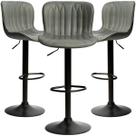 Kit 03 Un Banquetas Altas Giratórias Encosto Bar Confortável prime.office P050