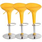Kit 03 Un Banquetas Giratória Alta Tulipa Lotus Assento Abs prime.office P010