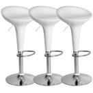 Kit 03 Un Banquetas Giratória Alta Tulipa Lotus Assento Abs prime.office P010