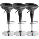 Kit 03 Un Banquetas Giratória Alta Tulipa Lotus Assento Abs prime.office P010
