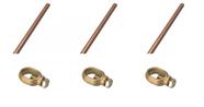 Kit 03 und haste e conector aterramento cerca eletrica rural zebu