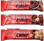 Kit 03 unid Crisp Bar Protein Sabor Cookies &Cream,Duo Crunch e Peanut Butter de 45g-Integralmedica Kit 03 unid Crisp Bar Protein Sabor Cookies &Cream,Duo Crunch e Peanut Butter de 45g-Integralmedica