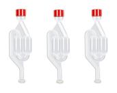 Kit 03 unidades Airlock Tipo S Air Lock Para Fermentação Cerveja Kombucha Hidromel Vinho Conserva