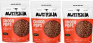 Kit 03 unidades de ChocoPops Australia Sabor Chocolate de 200g-Harts Natural
