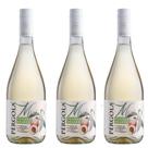 Kit 03 unidades Suco Pessego com Vinho Branco Suave Pérgola Garrafa 750
