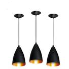Kit 03 Vegas Preto Com Cobre Premium Casa E Decoração para seu lar