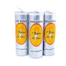Kit 03 Velas Votiva 7 Dias Prata 260g Parafina Pura
