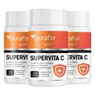 Kit 03 Vitamina C 1000mg l SUPERVITA C Purafor I 60 Cápsulas Imunidade I Antioxidante I Anti-idade Kit 03 Vitamina C 1000mg l SUPERVITA C Purafor I 60 Cápsulas Imunidade I Antioxidante I Anti-idade