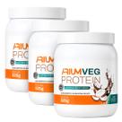 Kit 03 Whey Protein Proteína Vegana Sabor Chocolate Vegetal Arium Suplementos 525g Kit 03 Whey Protein Proteína Vegana Sabor Chocolate Vegetal Arium Suplementos 525g