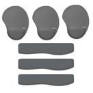 Kit 03x MousePad + Apoio Pulso p/ Teclado Ergonômico Cinza