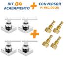 Kit 04 Acabamento Registro C73 Abs 1/2' Ou 3/4 P/ Reg Docol