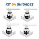 Kit 04 Acabamento Registro Quadrado C73 Cromado Padrão Deca Kit 04 Acabamento Registro Quadrado C73 Cromado Padrão Deca