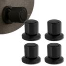 Kit 04 Acabamentos Registro Deca ABS C40 - Preto Fosco