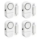 Kit 04 Alarme Sonoro Invasão Residencial Porta Janela Portão