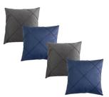 Kit 04 Almofadas Cheias em Suede Drapeada 45x45cm Decorativas Sala Quarto Sofá Kit 04 Almofadas Cheias em Suede Drapeada 45x45cm Decorativas Sala Quarto Sofá