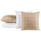 Kit 04 Almofadas Cheias Petit Poa 45cm X 45cm - Caqui