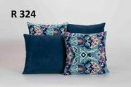 Kit 04 Almofadas Jacquard Decorativas Cheias Sofá Sala Ou Quarto