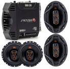Kit 04 Alto Falantes 6 pol 80W 6trms80 e 6x9 pol 120W 69qdm120 mais Módulo Amplificador Stetsom Ir400.4