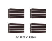 Kit 04 Arandelas Frizo Externa Interna Policarbonato MARROM