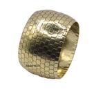 KIT 04 Argola Porta Guardanapo Anel Argola Laminada Ouro Velho Metal Luxo Mesa Posta Natal