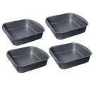 Kit 04 Assadeiras Tabuleiro Quadrada Teflon Nº 01 - 2.4L