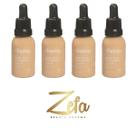 Kit 04 Base Fluída Make Bem Basiquinha 30ml Cor 01 - Dapop