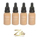 Kit 04 Base Fluída Make Bem Basiquinha 30ml Cor 02 - Dapop