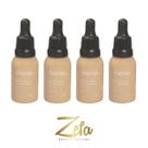 Kit 04 Base Fluída Make Bem Basiquinha 30ml Cor 0,75 - Dapop