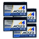 Kit 04 Bateria Moura Selada Vrla 12V 4AH Alarme Estacionaria