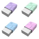 Kit 04 Borrachas Brancas Transparente Tons Pastel - Mercur