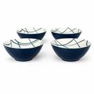 Kit 04 bowls tigelas cumbucas cerâmica azul 250ml incasa