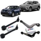 Kit 04 Braço Curvo Reto Traseiro RAV4 2013 2014 2015 2016 2017 2018 E 2019