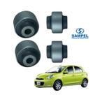 Kit 04 bucha bandeja dianteira versa 12 em diante, march 2012 em diante, kicks 2016 em diante