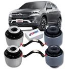 Kit 04 buchas do braço curvo boomerang traseiro tiggo 7 2019 2020 2021 2022 2023 2024