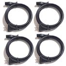 Kit 04 Cabos Força 3 X 1MM 1.5M Tripolar Para Cubo Amplificador regua de AC e Fontes