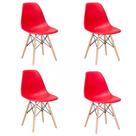 Kit 04 Cadeira Charles Eames Eiffel Vermelho
