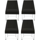 Kit 04 Cadeiras Ana Base de Ferro prata suede Marrom - D'Classe Decor Kit 04 Cadeiras Ana Base de Ferro prata suede Marrom - D'Classe Decor