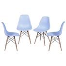 Kit 04 Cadeiras Boxbit Infantil Dkr Eames Pp ul Madeira