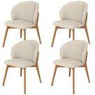 Kit 04 Cadeiras de Jantar e Estar Living Estofada Mia L02 Linho Palha - Lyam Decor Kit 04 Cadeiras de Jantar e Estar Living Estofada Mia L02 Linho Palha - Lyam Decor