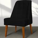 Kit 04 Cadeiras de Jantar Paris Suede Preto