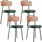Kit 04 Cadeiras Decorativas Estofada Sala Jantar Barcelona L02 Tecido Sintético Camel Facto Verde - Lyam Kit 04 Cadeiras Decorativas Estofada Sala Jantar Barcelona L02 Tecido Sintético Camel Facto Verde - Lyam