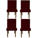 Kit 04 Cadeiras Para Sala De Jantar Tóquio Pés palito Suede Marsala - D'Classe Decor