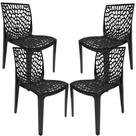 Kit 04 Cadeiras Sala De Jantar Gruvyer F03 Preto